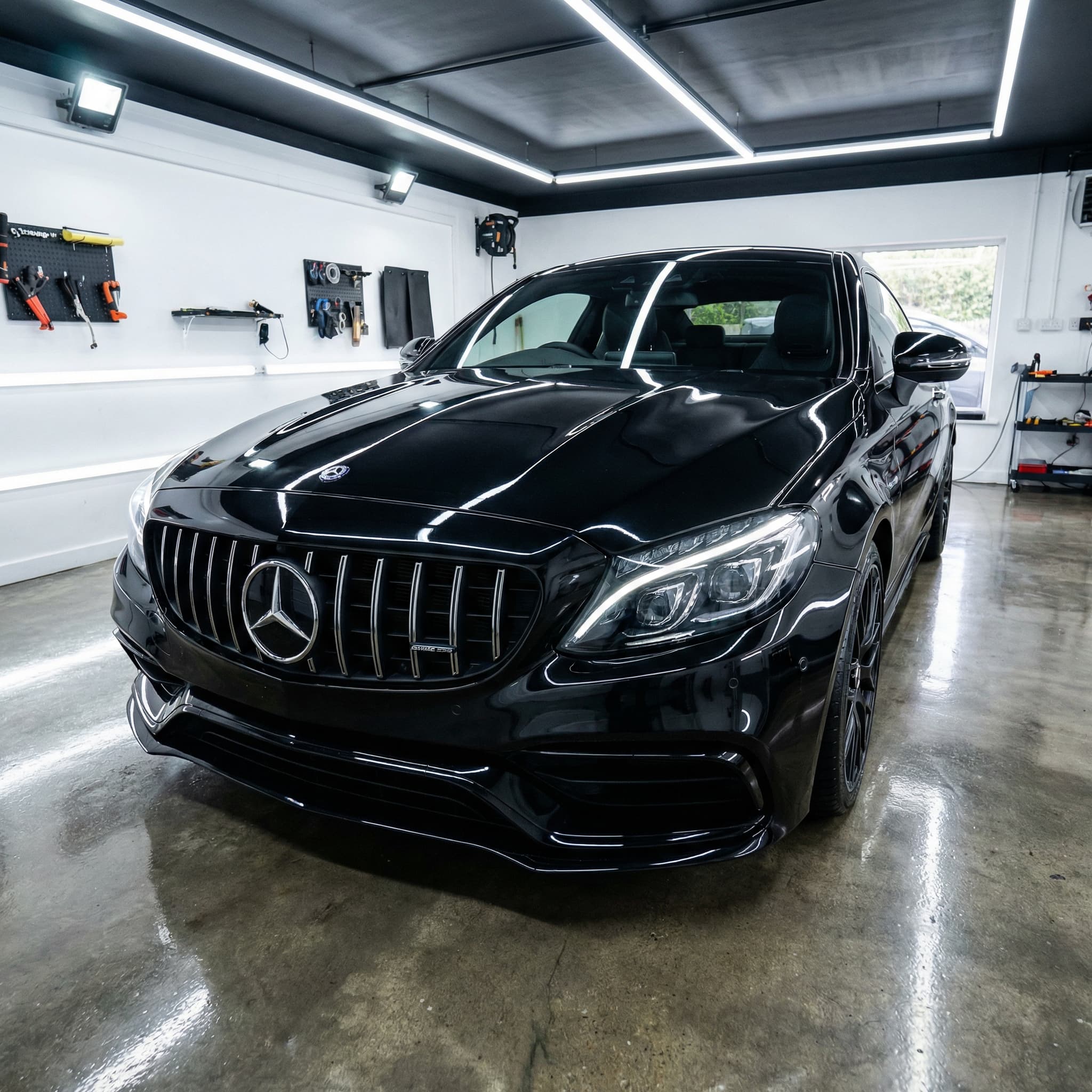 Car window before tinting