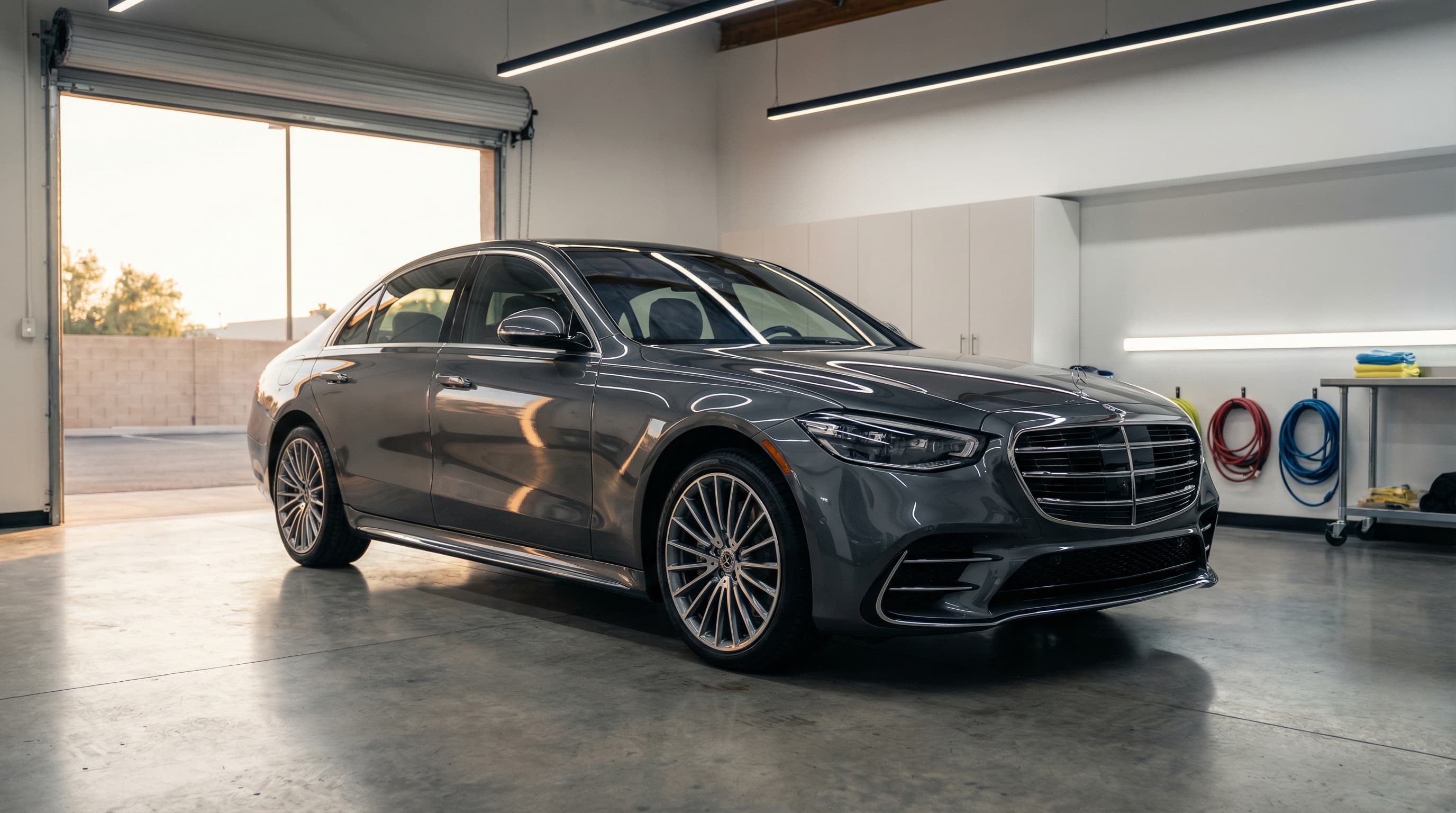 Protected vehicle showing lasting ceramic coating shine