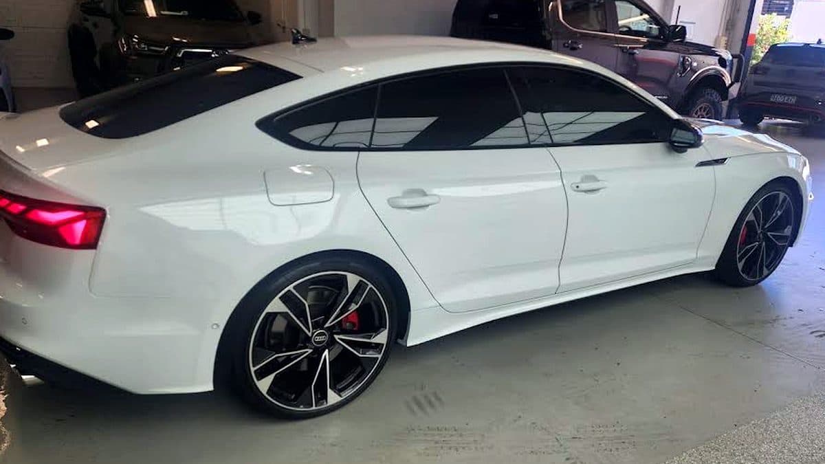 Audi S5 with ceramic coating and tint by Solarblock